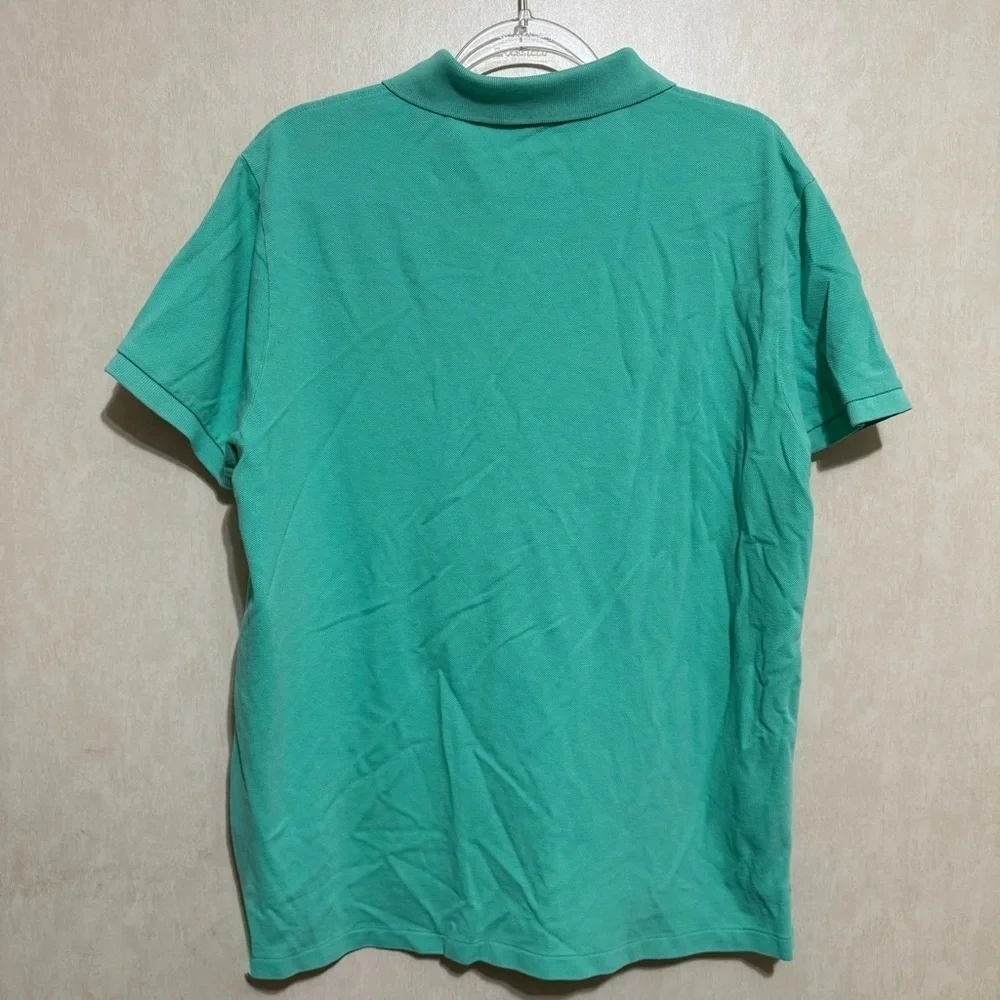 Polo Ralph Lauren Green Purple Pony Cotton Custom Slim Fit Polo Shirt